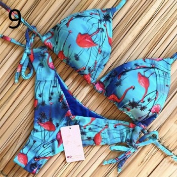 Sexy Bikinis 2019 Swimwear Women Swimsuit Bandage Halter Beach Wear Push Up Bathing suits Female Brazilian Bikini Set